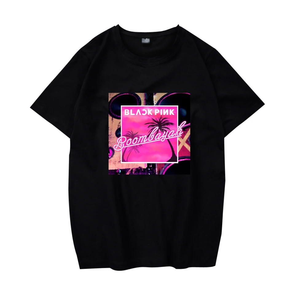 KPOP Blackpink BOOMBAYAH T Shirt Women Korean Black Pink T shirt Women ...