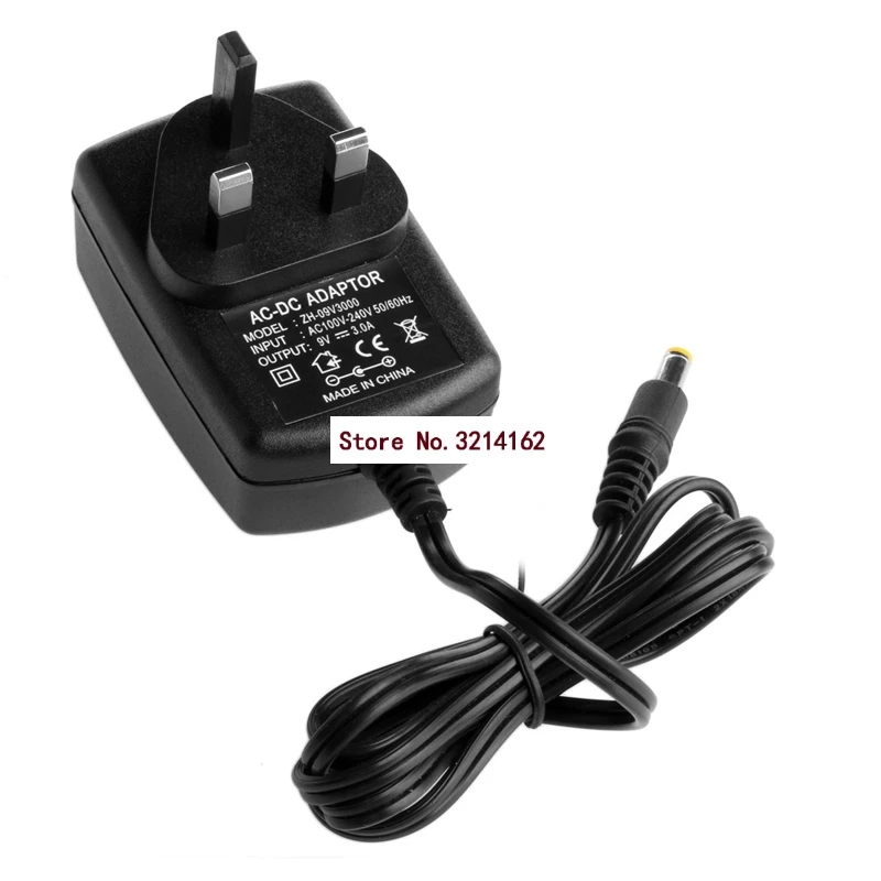 

9V 3A Regulation Wall Power Adapter UK Plug Supply Switching Power Monitoring 07NOV