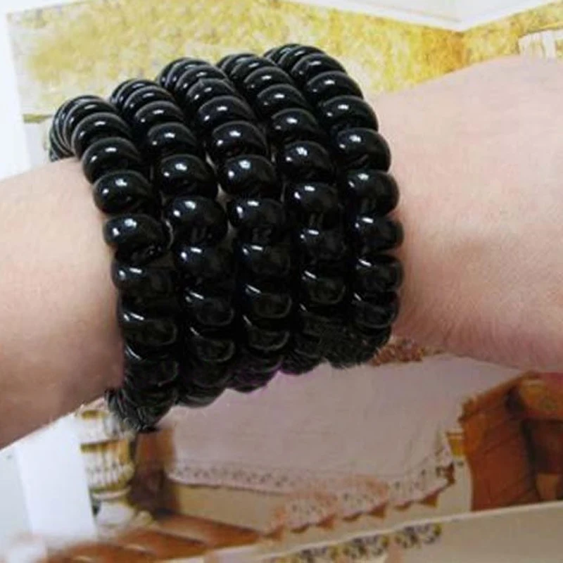 3 PCS النساء فتاة العصابة كابل هاتف رابطة شعر بصورة ذيل الحصان الشعر حلقة Scrunchies لفتاة شريط مطاطي الشعر التعادل مرونة رباط شعر