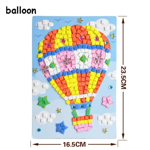 2020 Creative Kids Game DIY Kits 3D Mosaics Puzzle Stickers EVA Foam drawing Early Educational Toys For Kids Educational Toy 11