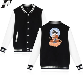 

Anime Dragon Ball funny cartoon Baseball Jacket men women Sweatshirts coat tops casual long sleeve hoodies Jackets plus size 4XL