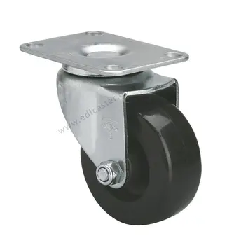 

2PCS EDL Machine Casters Wheels 3 Inch 90Kg Polyurethane PU Wheels Castors Plate Brake Locking Roll Industrial for trolley cart