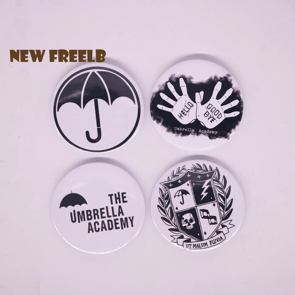 2 25 &quotзонтик acadeм Pin кнопка на спине броши Hello Goodbye гребень Виниловая наклейка для