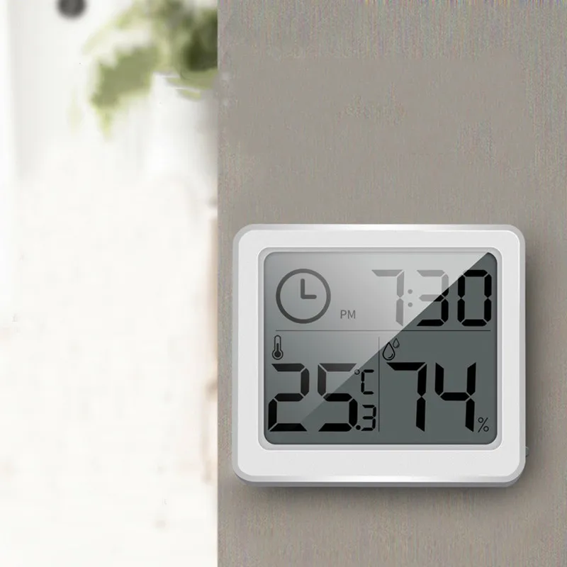 Многофункциональный Термометр-Гигрометр автоматический электронный монитор температуры и влажности Часы 3,2 дюймов Большой ЖК-экран