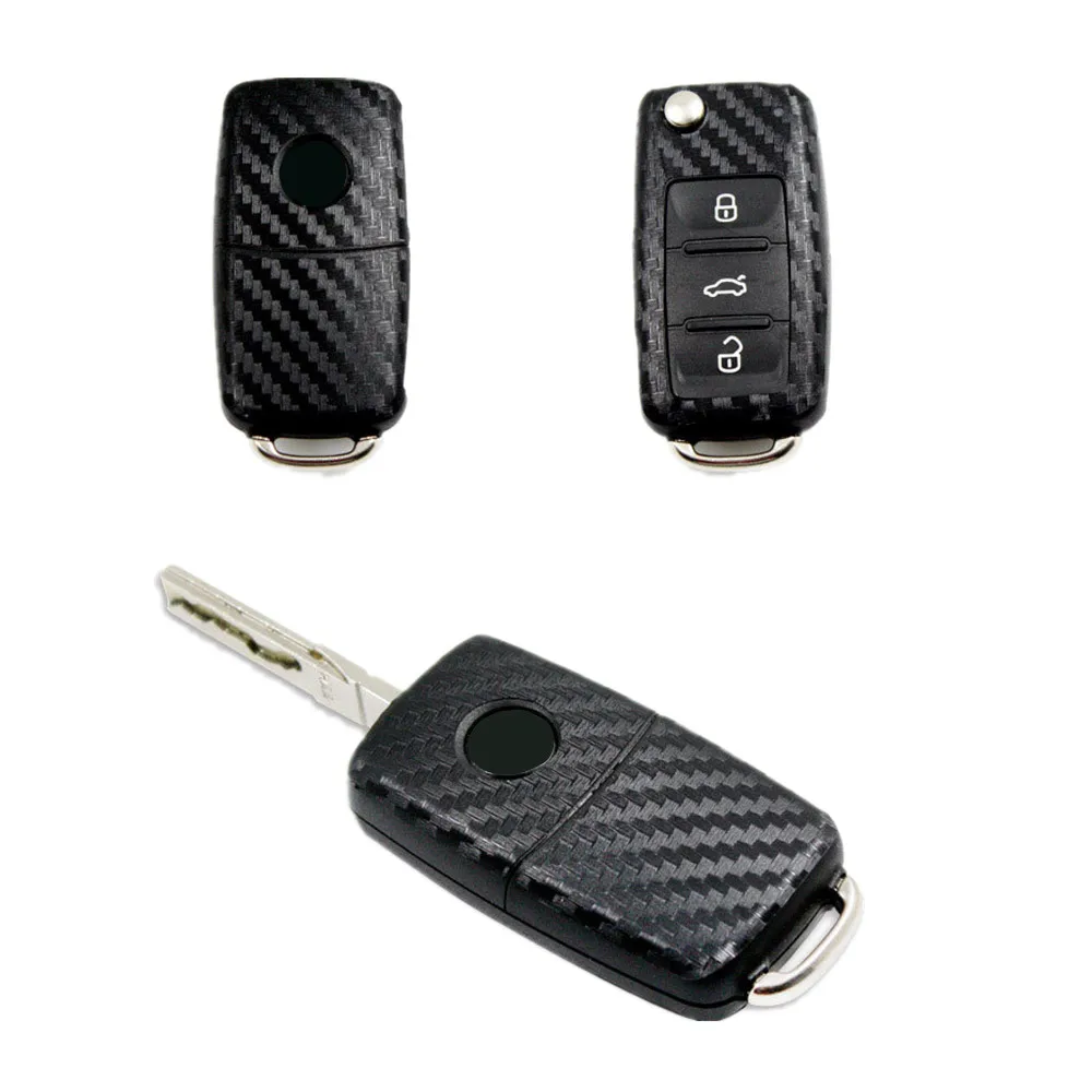 Стильные наклейки для ключей из углеродного волокна Volkswagen VW polo passat b5 b6 golf 4 5 6 jetta mk6