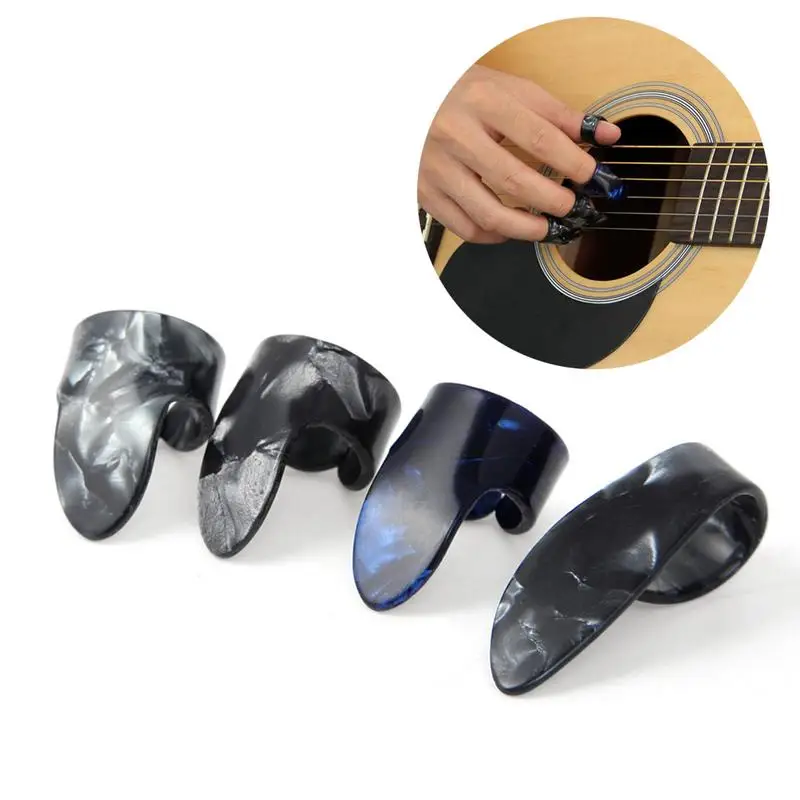 1 Thumb + 3 Finger Guitar Picks Acoustic Nail Celluloid Jim Guitar