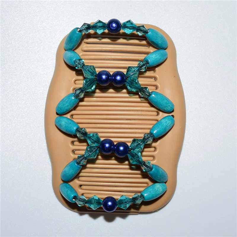 

20 шт./лот синие Бусины стиль темно-синий волшебный гребень аксессуары для волос двойной волшебный модный Дамский специальный Новогодний подарок