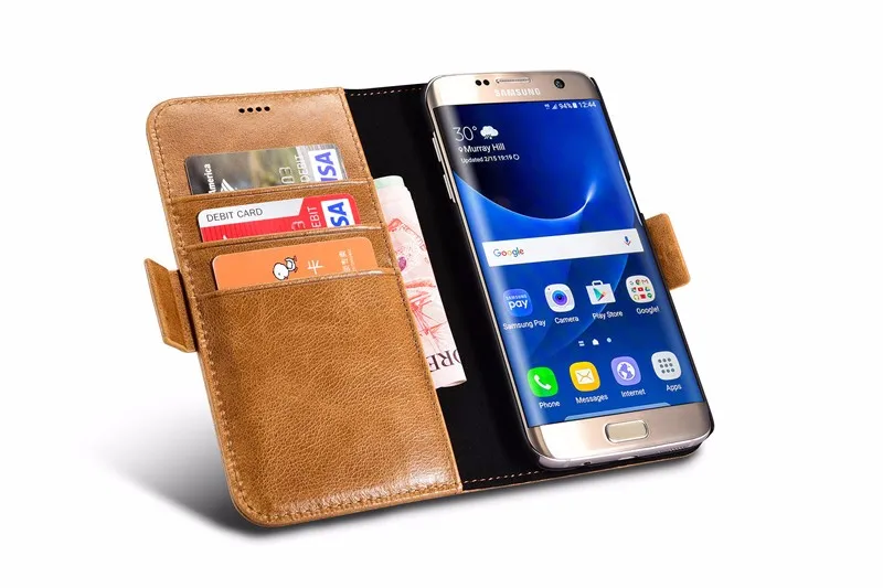 2016 Icarer brand wallet Cover For SAMSUNG Galaxy S7 Edge Detachable 2 in 1 Flip Card Slots Wallet Case + Back Cover Book Style (8)