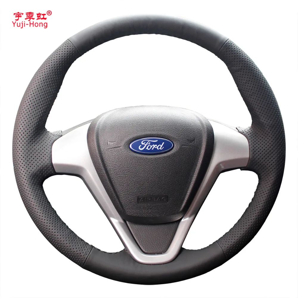 Чехлы рулевого колеса автомобиля чехол из искусственной кожи для Ford Fiesta 2009-2013
