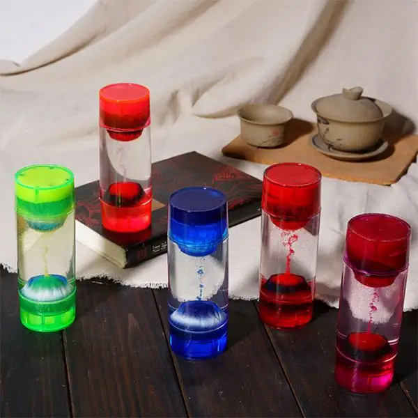 Novelty Volcano Eruption Vision Hourglass Ornaments - Liquid Oil Sandglass Timers Children's Day Birthday Gift Home Office Decor