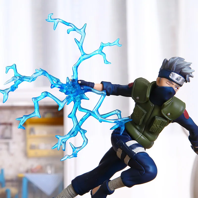 Аниме Наруто игрушки и Фигурки игрушек фигурки Juguetes Hatake Kakashi Lightning Release: Chidori Figure