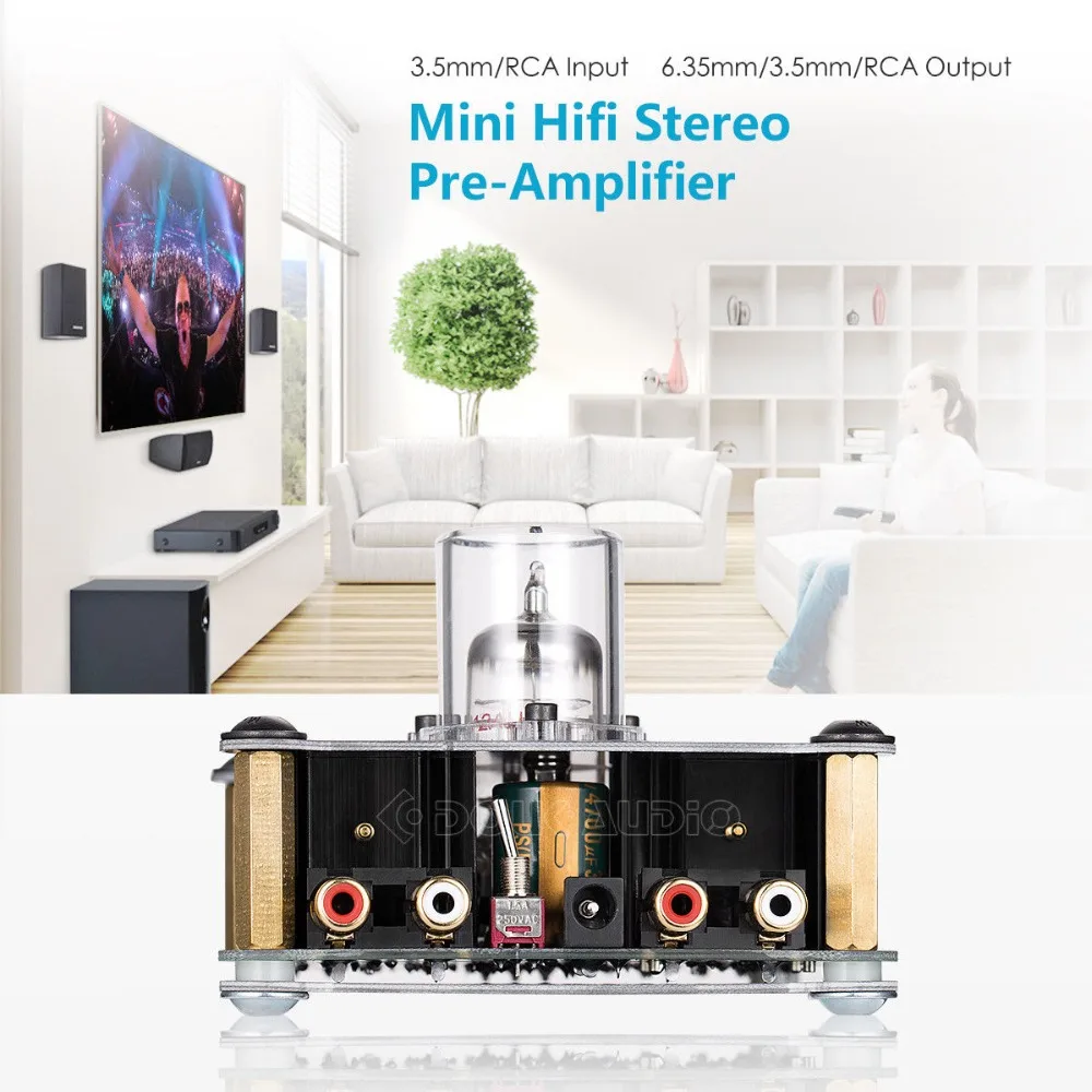 Мультигибридный усилитель для наушников Douk audio Hi Fi Mini Class A 12AU7 Стерео