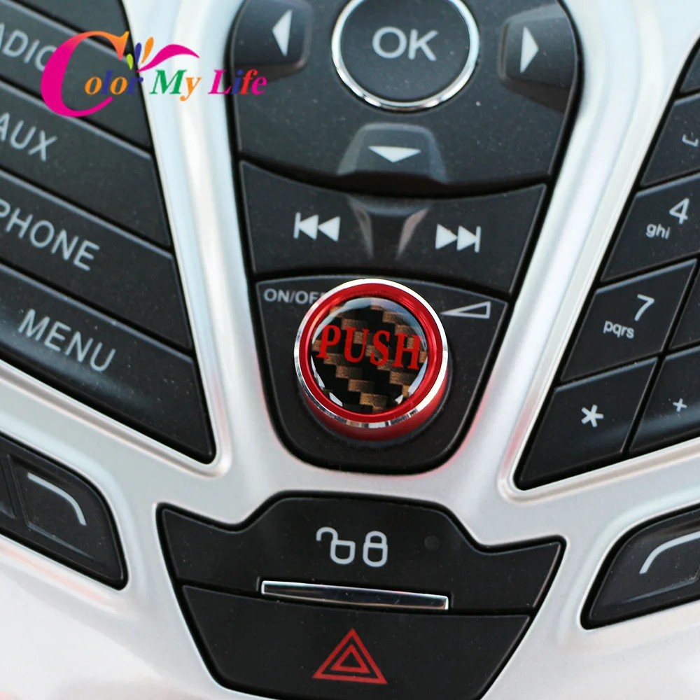 

Color My Life Stainless Steel Car Audio Switch Control Knob Protection Cover Trim Sticker for Ford C-Max Cmax 2011 - 2014 Covers
