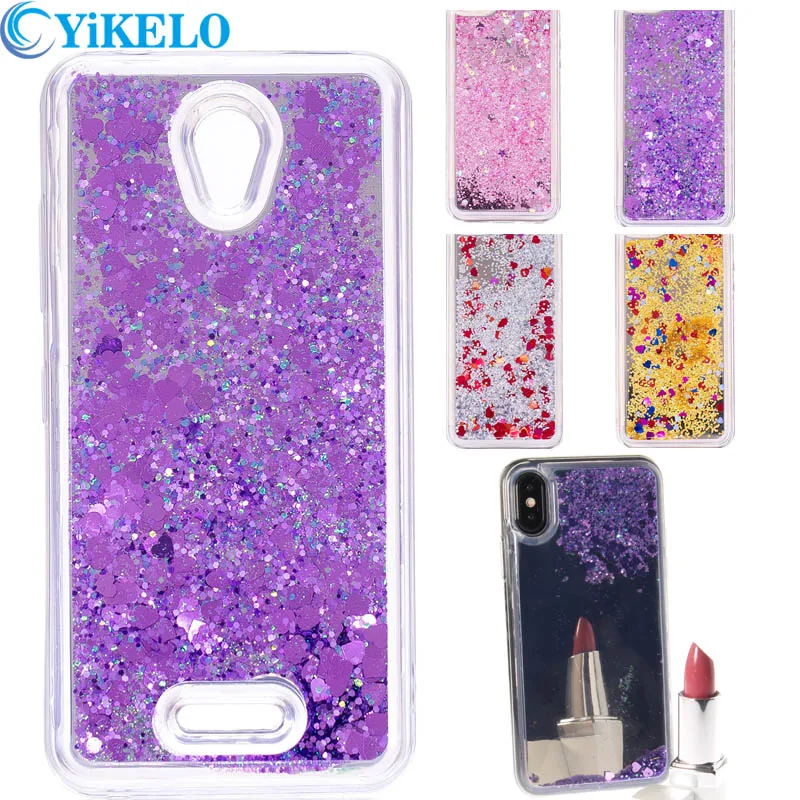 

2018 Love Heart Phone Case For Lenovo A2016A40 A Plus A1010 A20 A40 Mirror Glitter Stars Liquid Quicksand Hard Back Cover Capa