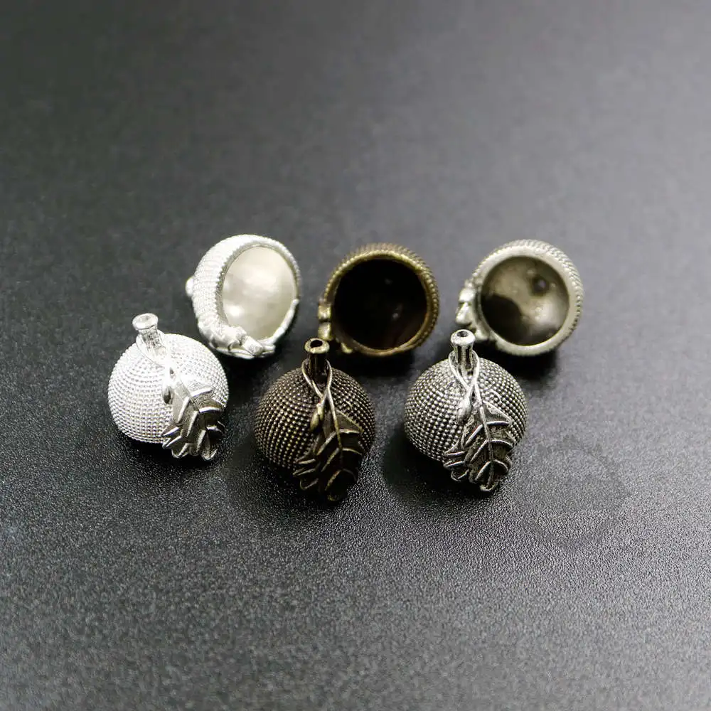 

10mm antiqued silver,bronze color acorn oak nut beads cap charm DIY supplies 1810486