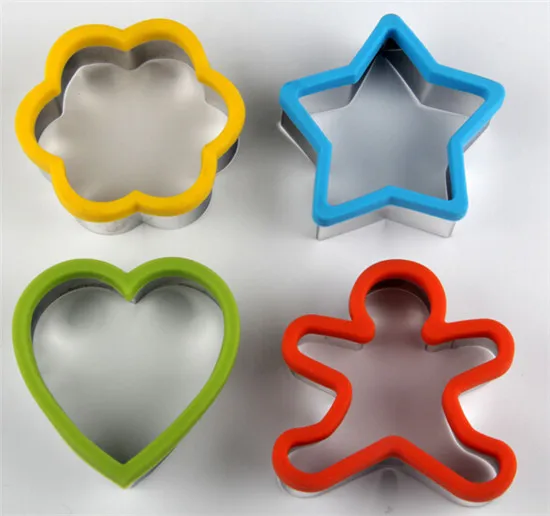 4pcs DIY Biscuit Cookie Cutters Different Shaped Cake Sugarcraft Cutters Mold Kitchen Pastry
