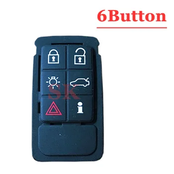 

Free shipping (5pcs/lot)6 Button key Rubber Pad Replacement Case For Volvo remote key