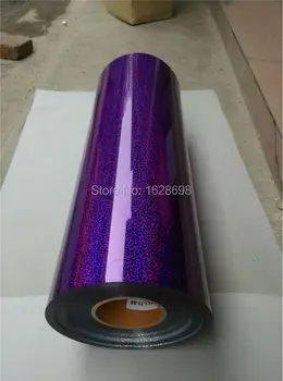 

Hologram PU Vinyl for heat transfer with high quality with size:50CMX100CM by free shipping CDH-04 purple color