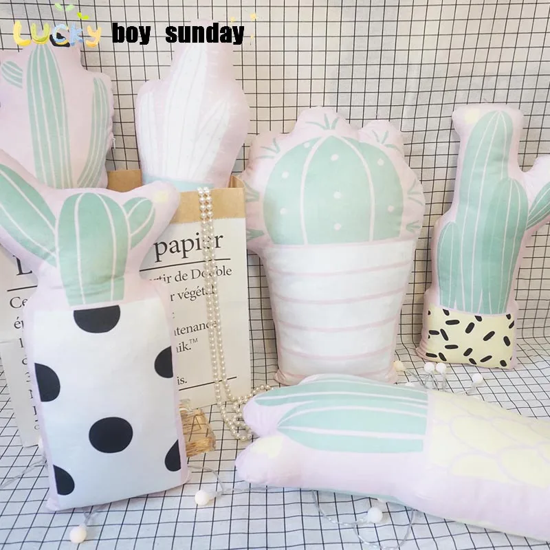 

Lucky Boy Sunday New Ins Cactus Shaped Pillow Cushion Plant Stuffed Toys Cactus Plush Toy Sofa Room Decoration Girls Gift