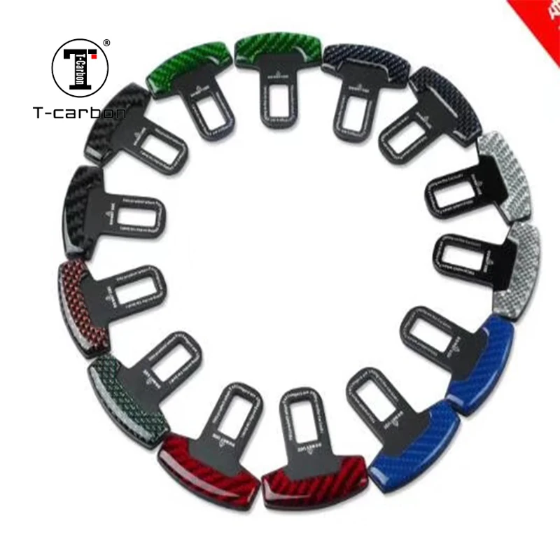 

5 Colors To Choose 2pcs Carbon Fiber Car Safety Seat Belt Buckle Clip Universal Vehicle Mounted Car-Styling 5 Colors To Choose