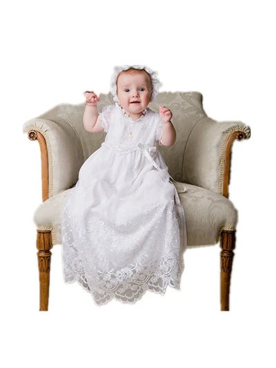Bebe Wow Whitetoddler Bapteme Bebe Fille Robes De Bapteme Longue Robe Avec Un Chapeau De Dentelle Et Perle Reine Des Neiges Aliexpress