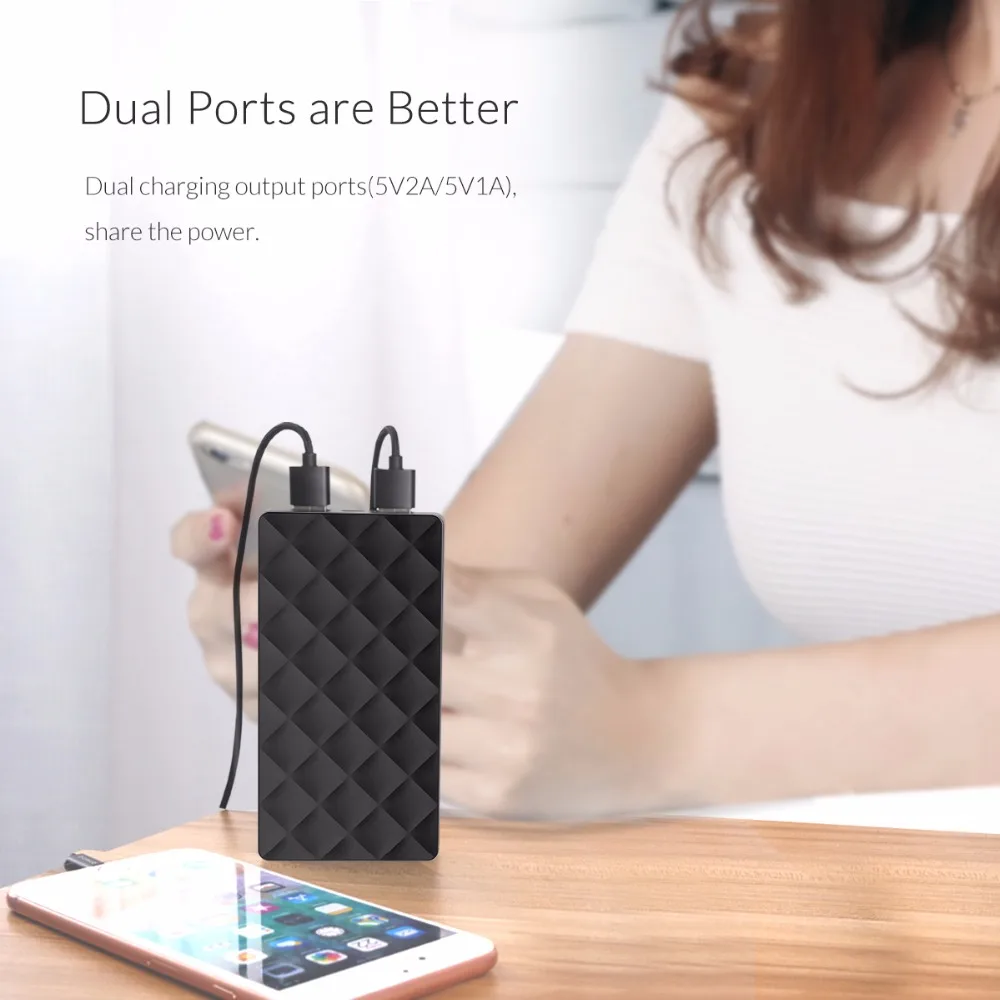  ORICO 10000mah Power Bank Externe Batterie PoverBank 2 USB LED Power Tragbare handy Ladegerät für X