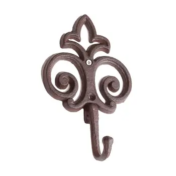 

1PC Wall Mounted Hanger Pothook Cast Iron Hook Clasp Retro Decorative for Office