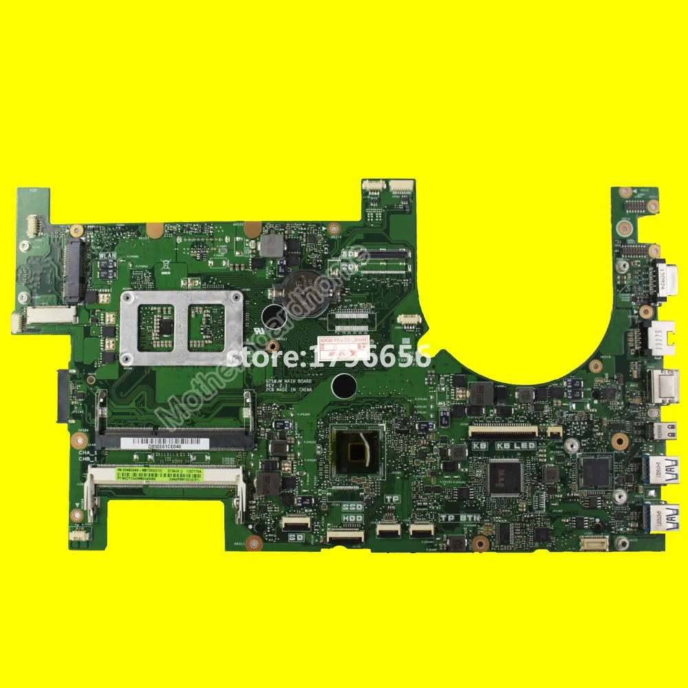 G750JW 2D i7-4700HQ For ASUS G750J G750JH G750JX G750JM G750JS Laptop motherboard with 2D i7 CPU Test work 100%