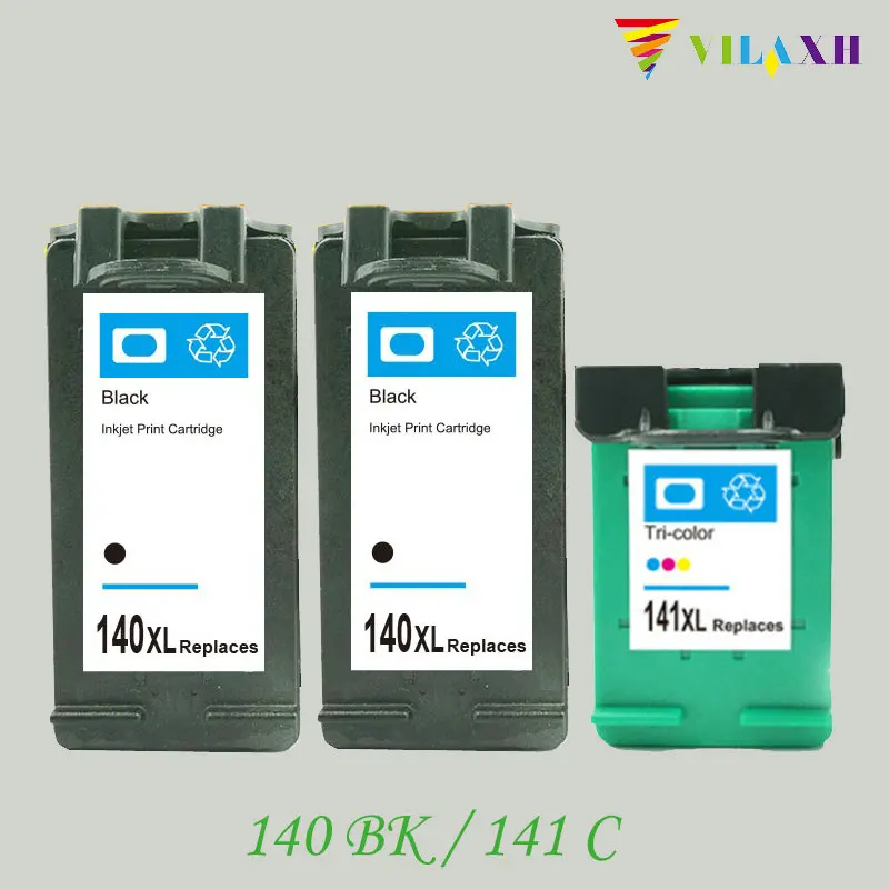 vilaxh Compatible 140 ink Cartridge Replacement for HP 140xl 141xl For Photosmart C4483 C4583