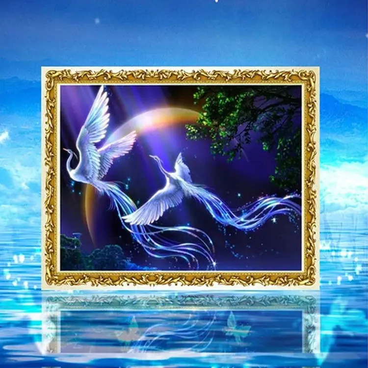 

Golden panno,Needlework,DIY DMC Cross stitch,Sets For Embroidery kit 11ct printed cotton thread lover phoenix Cross-Stitching
