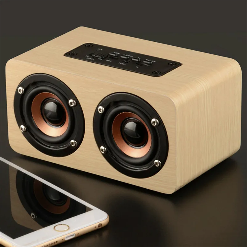 Original ecological Wood Portable Bluetooth Speaker Car 3D stereo