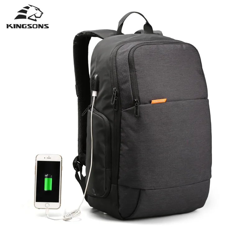 

Kingsons 15 Inch USB External Charge Laptop Backpack School Style Notebook Computer Packsack For Boys and Girls Bags Academy