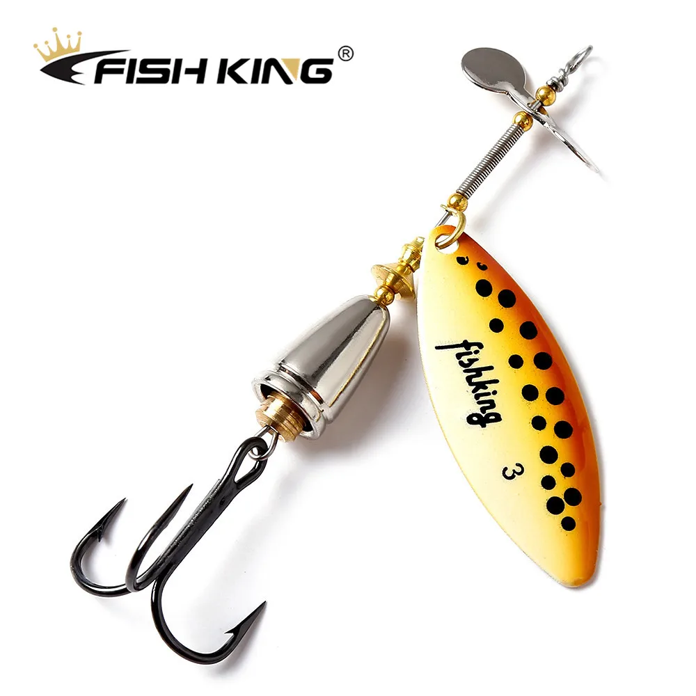 

FISH KING 1pcs 15g Long Cast deep running Fishing Lure Spinner Bait Fishing Tackle Artificial Slice Metal Lures for Pike Fishing