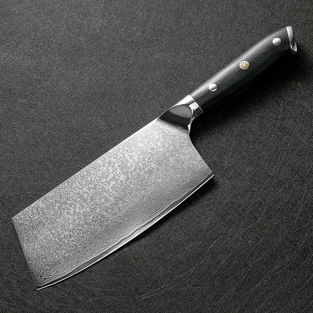 XITUO набор кухонных ножей из дамасской стали santoku, острый нож для мяса, филе, фруктов, овощей, кухонная утварь, черный, Новинка