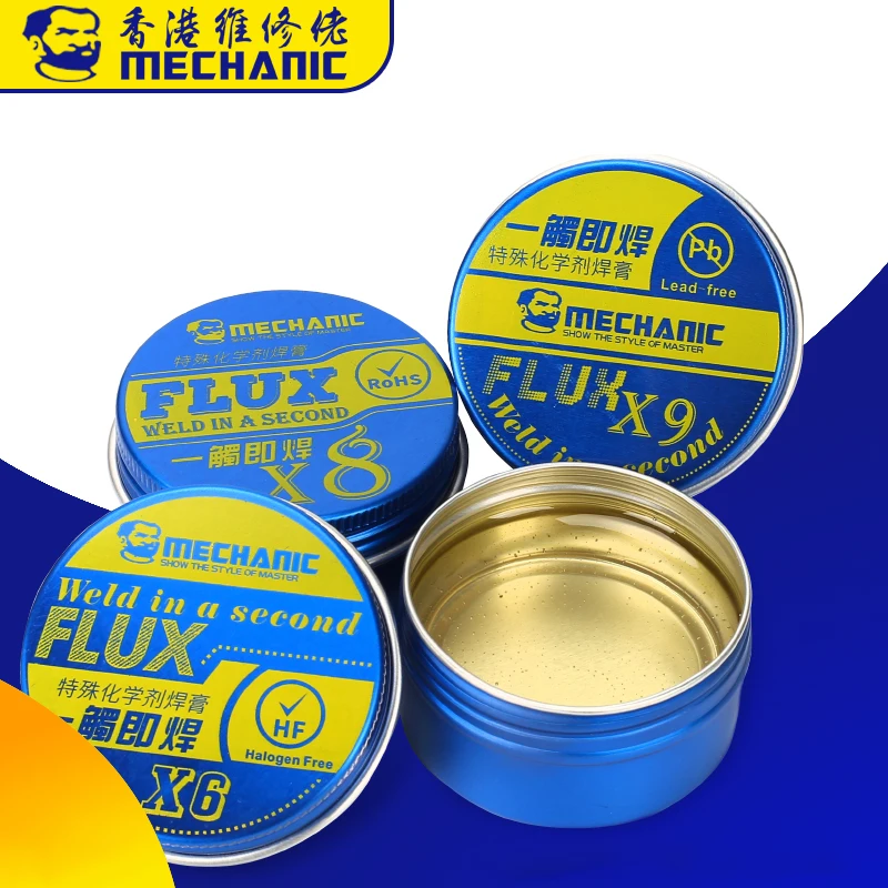10 шт./лот паяльная паста MECHANIC X6/8/X9 с канифольным Флюсом безгалогенный флюс для