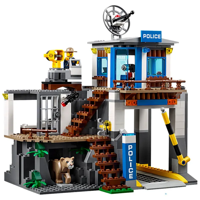 

Lepin 02097 742Pcs City Mountain Police Headquarters Set Building Blocks Bricks Model Toys Compatible LegoINGlys 60174
