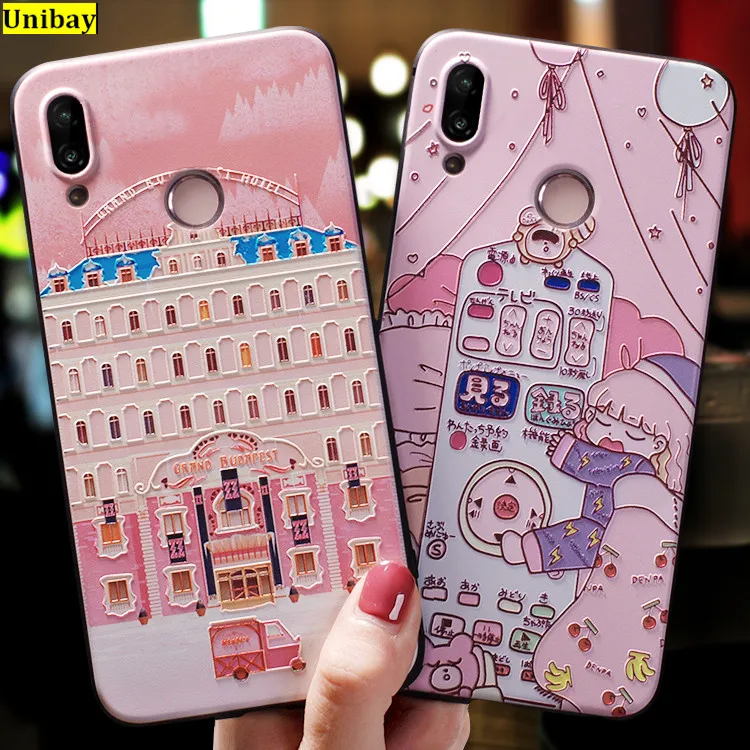 Huawei Nova3 Case Cover matte 3d relief Patterened for nova 3e 3i p20 lite case Slim soft anti-Skid huawei 3 nova2 Plus |