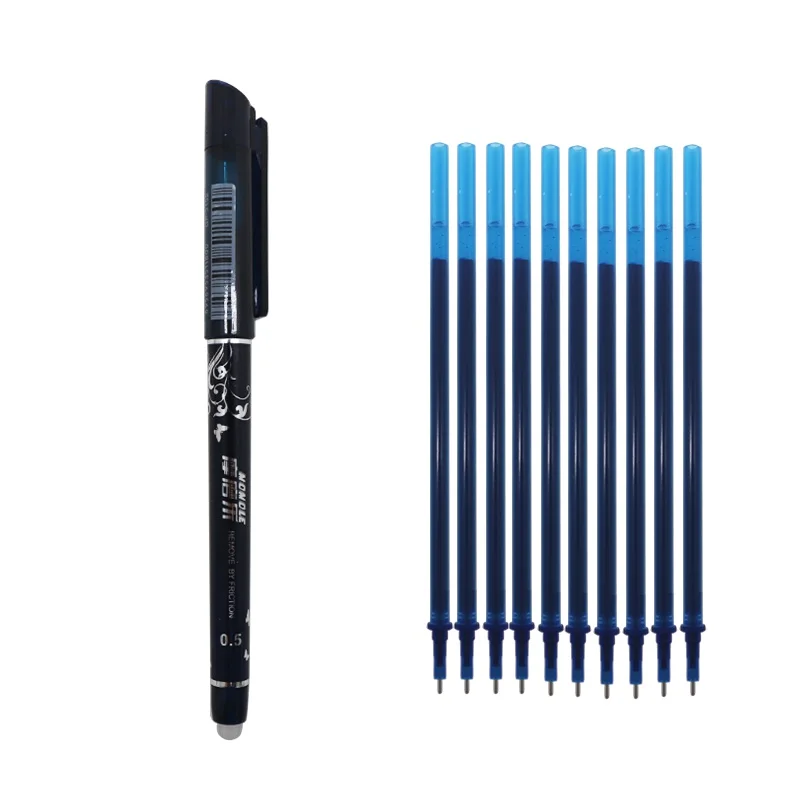

20Pcs/Set Office Gel Pen Erasable Refill Rod Magic Erasable Pen Refill 0.5mm Blue Black Ink School Stationery Writing Tool Gift