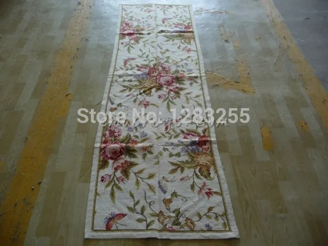 

Hand-woven Needle Tip 100% Wool runner Carpet Hand-stitched Wool Needle Point Carpet Knitted Table Decor Museum