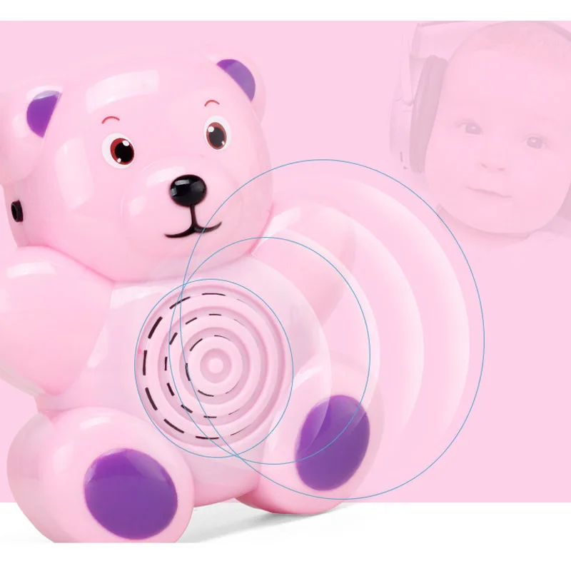 Светодио дный микрофон караоке поющие игрушки Пластик модель для девочек и мальчиков дети Электрический Медведь Музыка Свет забавная