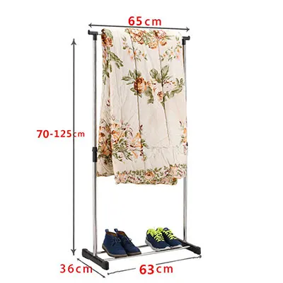 Simple Folding Clothes Hanger Movable Assembled Coat Rack Stand Adjustable Clothing Closet Bedroom Living Room Furniture - Цвет: HH415400CS1