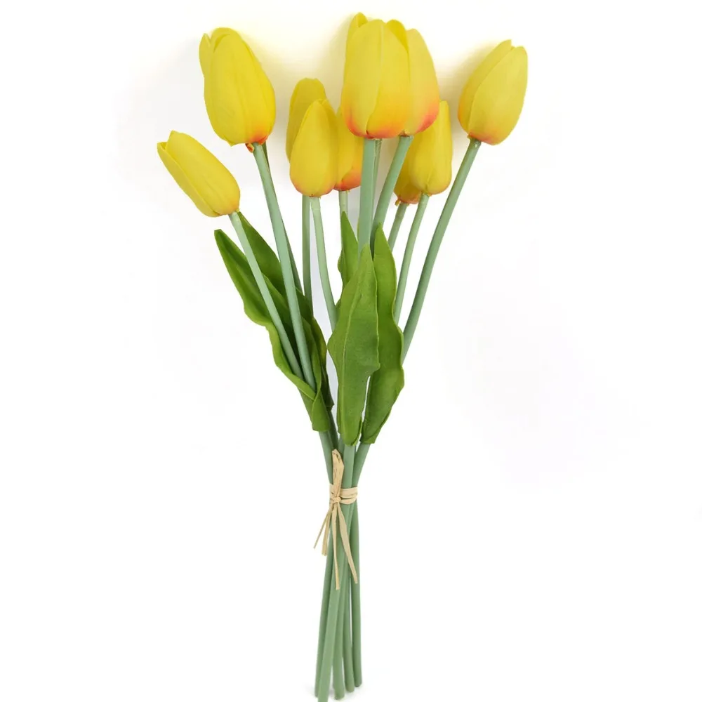 Artificial Flowers Wholesale 13.7\u002639;\u002639; Mini PU Tulip Bouquet 24 Bouquet\/lot Real Touch Home 