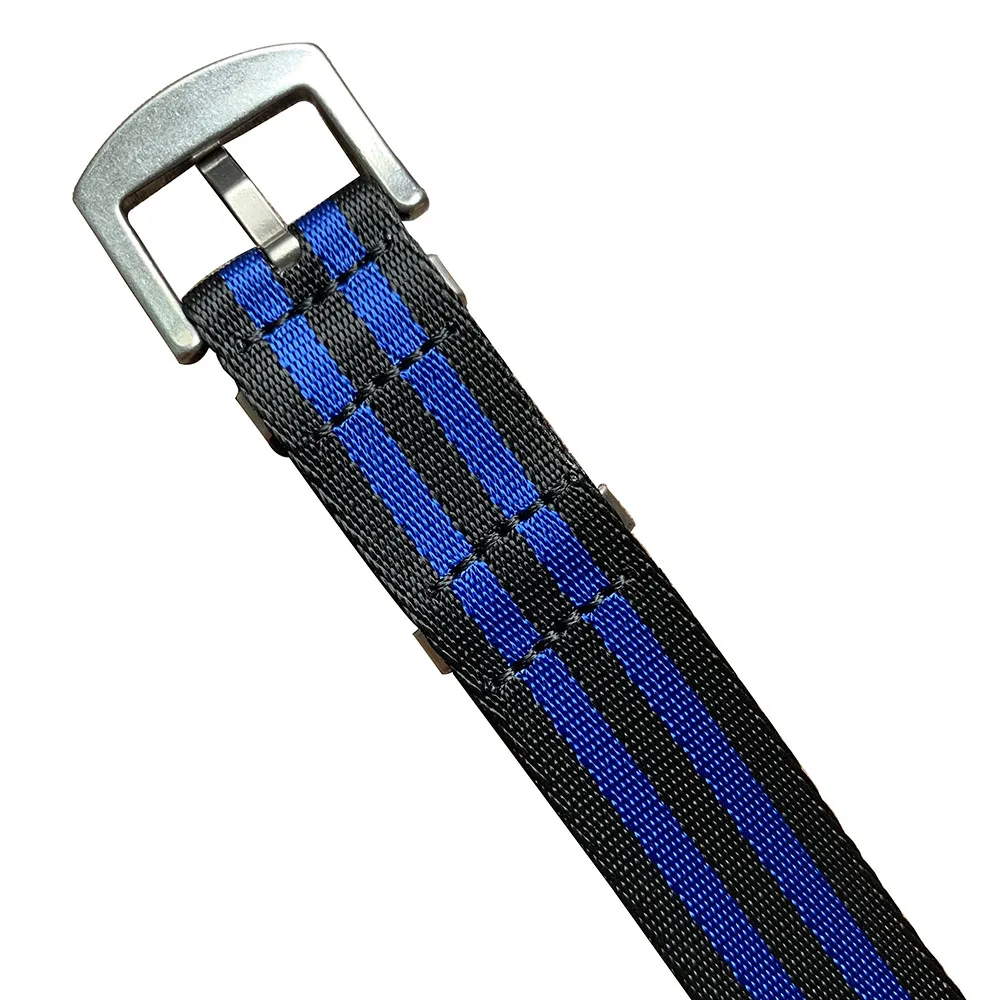 Сверхмощный Цельный Ремень безопасности нейлоновые НАТО часы ремешок 20 мм 22 мм в черный синий черный