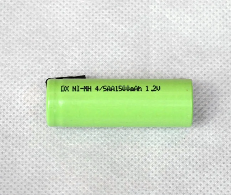 2 шт 1,2 V 4/5AA перезаряжаемая батарея 1500mah 14430 4/5 AA Ni-MH nimh ячейка с контактами для электробритва