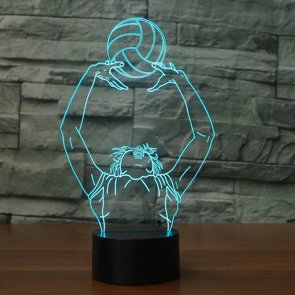 3D светодиодный светильник для игры в волейбол ночник 7 цветов|3d led night|sleep lightled night