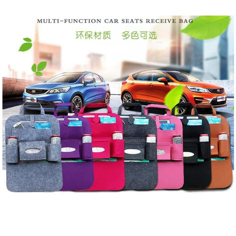

2017 Car Storage Bag Car Seat Multi Pocket Travel Storage Bag Hanger Car Styling Back Car Seat Cover Organizer Holder Backseat