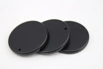 

10 Genuine Si Bin Round Black Needle Stone wafer cosmetic face-lift facial eye massage hot compress jewelry pendant diy necklace