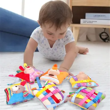 

Toddler Early Learning Toy with Buckle Plush Educational Toy Children's Travel Activity Baby Boys Girls