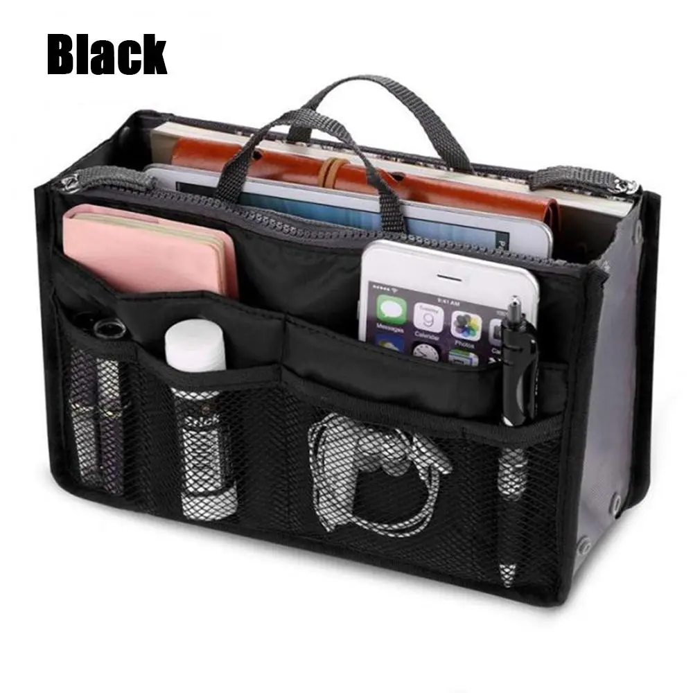 Buy 2018 Portable Double Zipper Storage Bag Insert