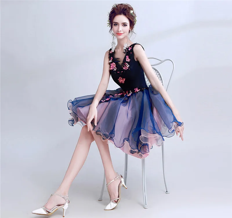 Purple Sexy Ball Gown V-neck Lace Flowers Appliques Pearls Short Evening Dresses Bride Banquet Party Prom Dress XK54 Purple Sexy Ball Gown V-neck Lace Flowers Appliques Pearls Short Evening Dresses Bride Banquet Party Prom Dress XK54